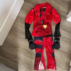 Disney Descendants Red Costume with Jacket/Top, pants and gloves.
